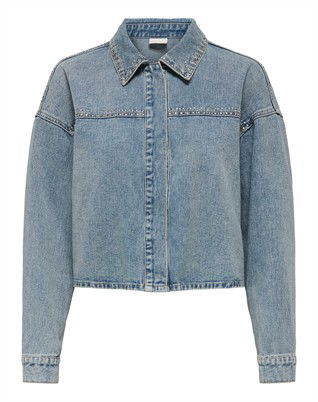 Aspen Cropped Denim Skjorte